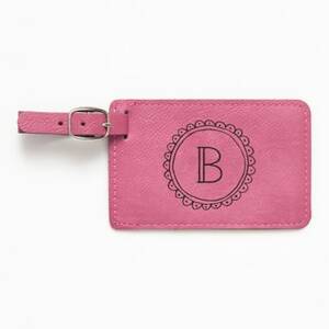 Hand Drawn Scallop Pink Luggage Tag