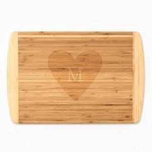 Filled Heart Two-Tone Cutting Board