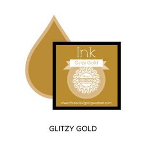 Glitzy Gold Replacement Inkpad for Custom Stamps
