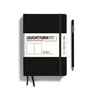 Leuchtturm Black Unlined Hardcover Medium Notebook