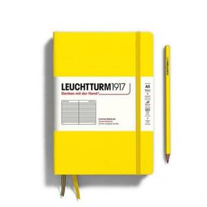Leuchtturm Lemon Ruled Page Hardcover Medium Notebook