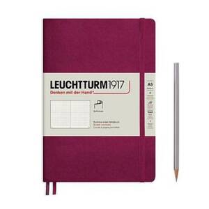 Leuchtturm Port Red Dotted Page Softcover Medium Notebook