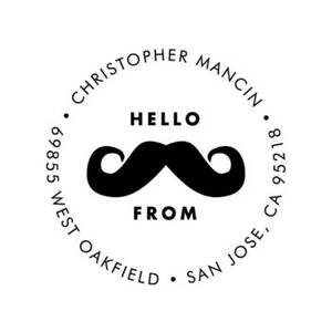 Moustache Custom Stamp