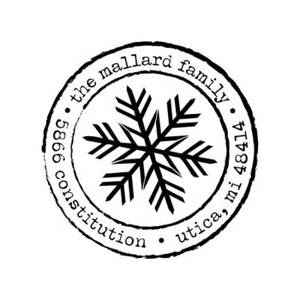 Postmark Snowflake Custom Stamp