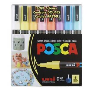 POSCA PC-3M Fine Soft Colors Paint Marker Set