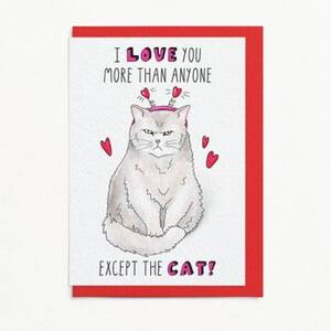 Except The Cat Love Card