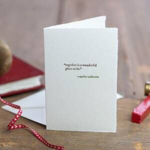 Together Is A Wonderful Place Greeting Card