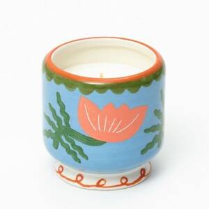 Ceramic Cactus Flower Candle