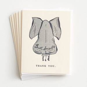 Butt Seriously Elephant Thank You Card Set