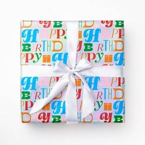 Holographic Happy Birthday Wrapping Paper