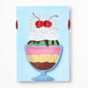 Embellished Ice Cream Sundae Birthday Card