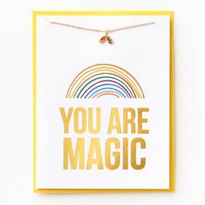 Magic Rainbow Necklace Greeting Card