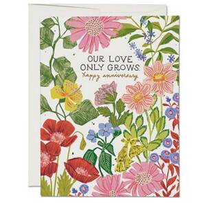 Love Only Grows Anniversary Card