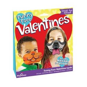 Funny Face Pet Mask Valentine Card Set