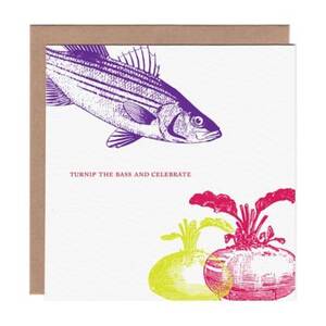 Turnip The Bass Congratulations Card