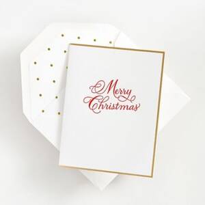 Merry Christmas Script Holiday Card
