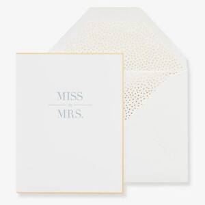 Miss to Mrs. Wedding Shower Card