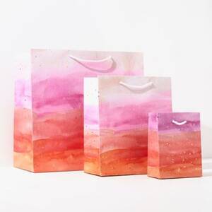 Pink Watercolor Medium Gift Bag