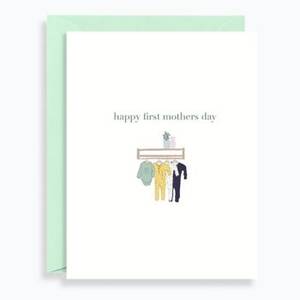 Baby Clothes First Mother's Day Card