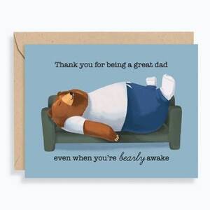 Bearly Awake Father's Day Card