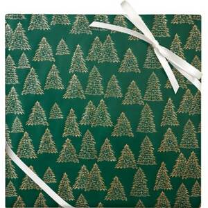 Gold Christmas Tree Stone Wrapping Paper