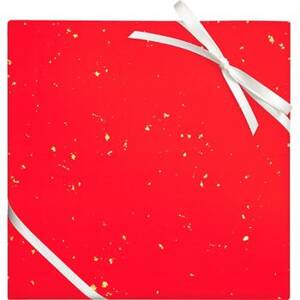 Gold Fleck On Red Stone Wrapping Paper