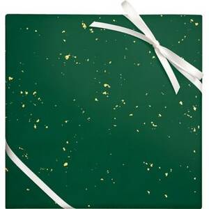 Gold Fleck On Green Stone Wrapping Paper