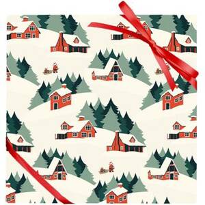 Winter Cabins Wrapping Paper
