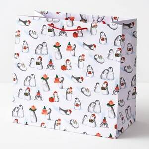 Holiday Penguins Large Gift Bag