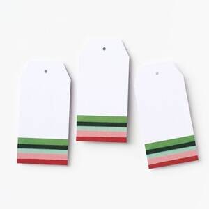Holiday Festive Stripe Gift Tags