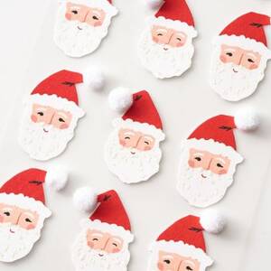 Santa Face With Pom Stickers