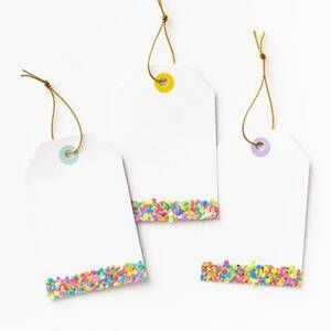 Rainbow Confetti Gift Tags