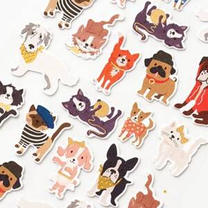 Dressed Up Cat & Dog Stickers