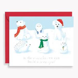 Snow Pets Holiday Card