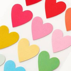 Large Gradient Heart Stickers