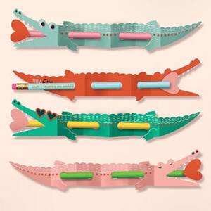 Snappy Gators Pencil Valentine Card Kit