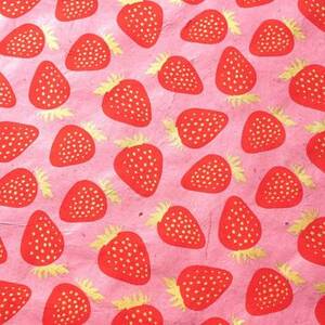 Strawberries Handmade Paper