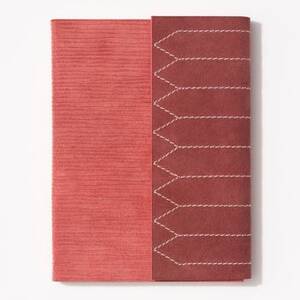 Coral Embroidered Suede Journal