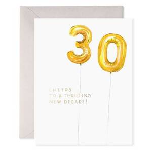 30 Balloons Birthday Card