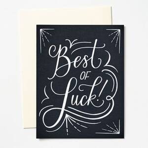 Best of Luck Chalk Supersized Card