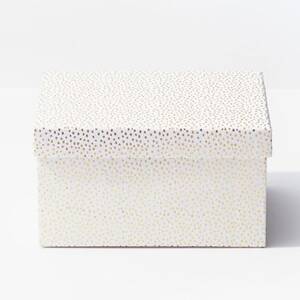 Gold Flurry Dots On White Extra Large Gift Box