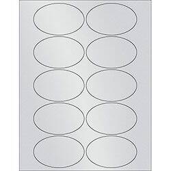 Silver Oval Printable Labels