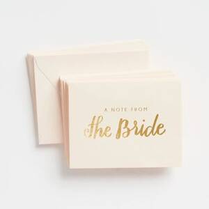 Note From The Bride Stationery Set