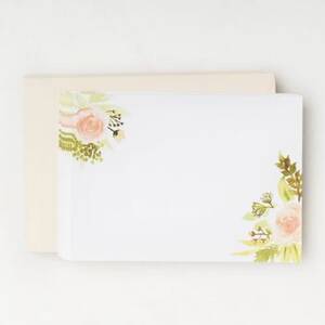 Watercolor Roses Stationery Set