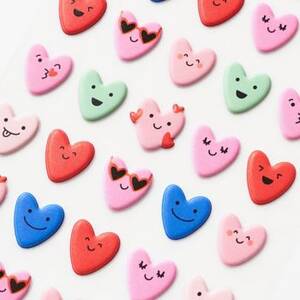 Heart Face Puffy Stickers