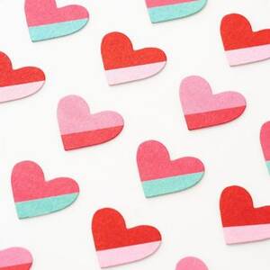 Two Tone Heart Stickers