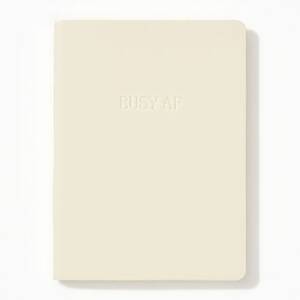 Busy AF Cream Leather Journal