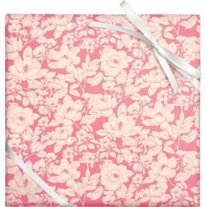 Two Toned Pink Floral Stone Wrapping Paper