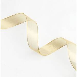 Gold Woven Wire Edge Ribbon