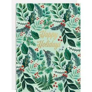 Dense Botanical Holiday Card Set